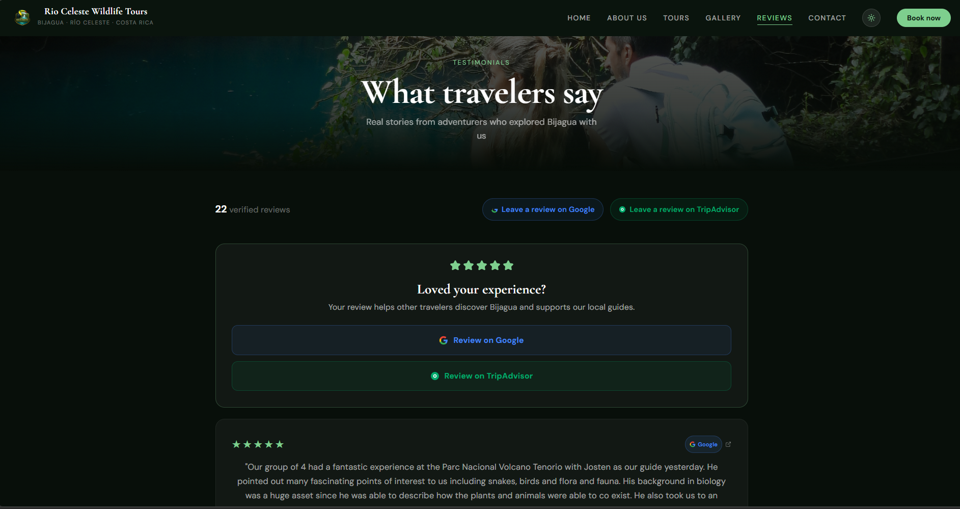 Rio Celeste Wildlife Tours — captura 2